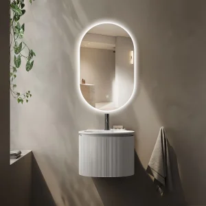 Miroir Ovale Lumineux LED 50×80 cm