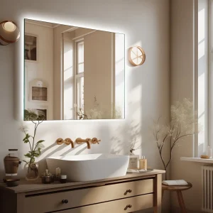 Miroir mural infinity LED - anti-buée, 6000k