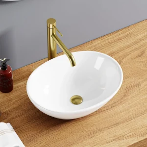 Vasque intemporelle ovale blanche (41,5 × 33,5 cm)