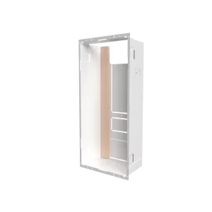Bac d&rsquo;encastrement pour GTL – Acier blanc – 1 travée 13 modules – H. utile 605 mm – Réf. BT216BL