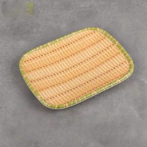 Assiette Bambou Rectangulaire et Tissée
