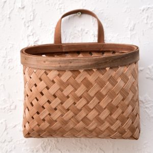 Panier de fleurs rectangulaire en bambou de style pastoral